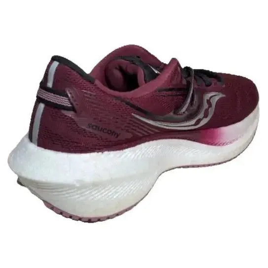 Pre-Owned Women's Saucony Triumph 20 Road Running Trainer Shoes Size 7.5 in Sundown Rose (Burg) New Balance