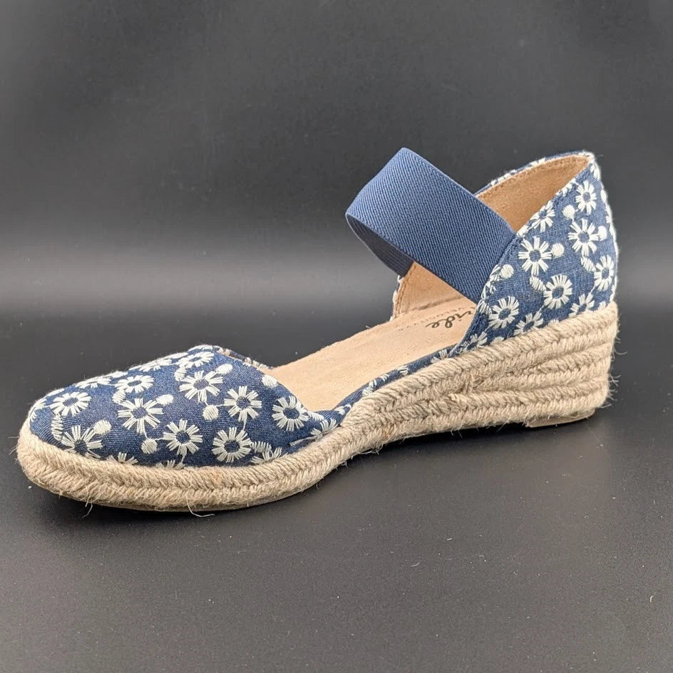 LifeStride Kaylee Espadrille Wedge Sandal Daisy Denim SoleComfort.shoes