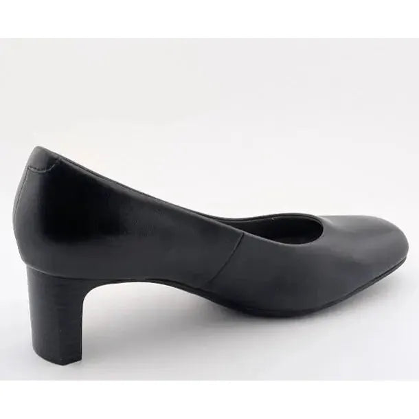 Clark’s Womens Kendall Iris Pump 2-inch Half "Stacked" Heel | Black Size 9.5 M Clarks