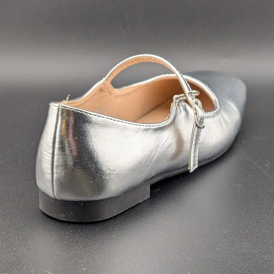 Women's Sz 6 Mary Jane Ballet Flat Heel Ankle Strap Square Toe Pumps Sweet Shoes SoleComfort.shoes