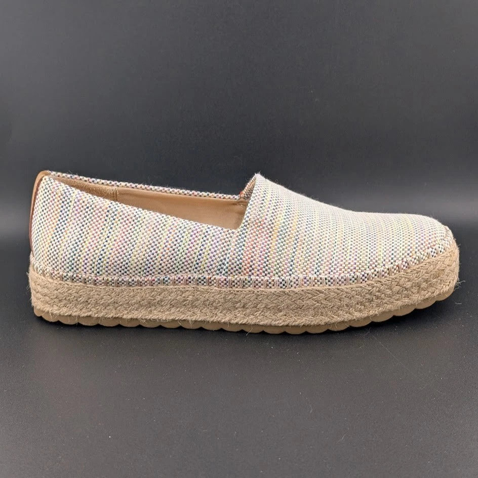 NEW Dr. Scholl's Size 8 Sunray Espadrille Slip On Jute Trimmed Sandal Sneaker SoleComfort.shoes