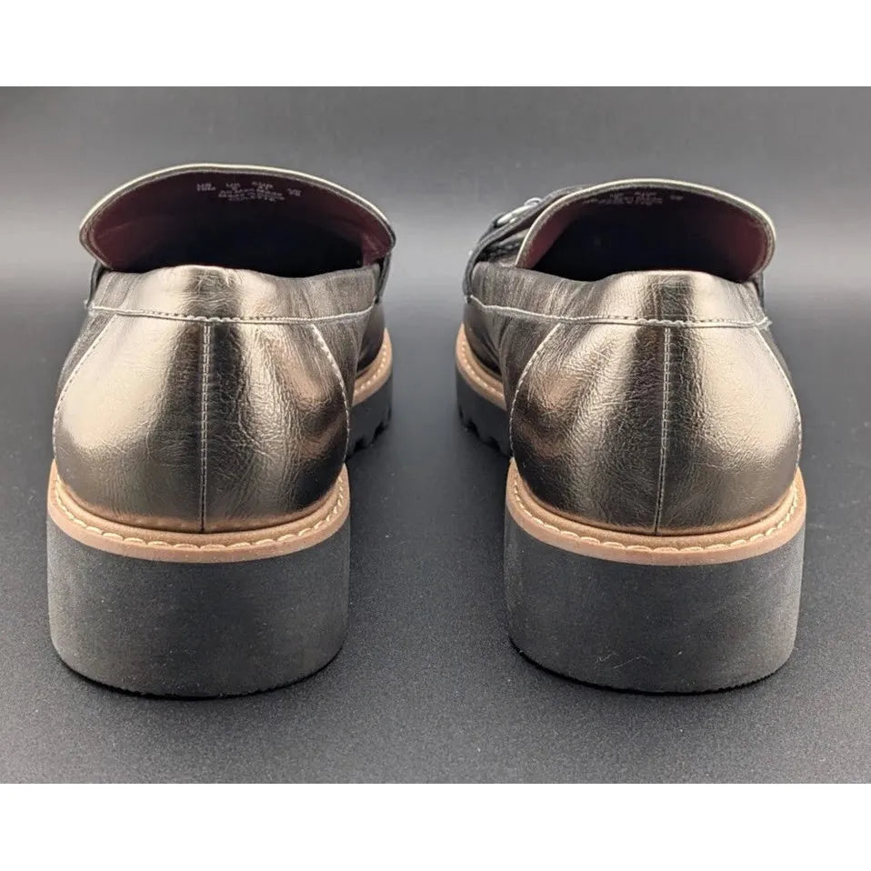 Franco Sarto Colette Loafers Women's 10M Pewter Metallic A22 SoleComfort.shoes