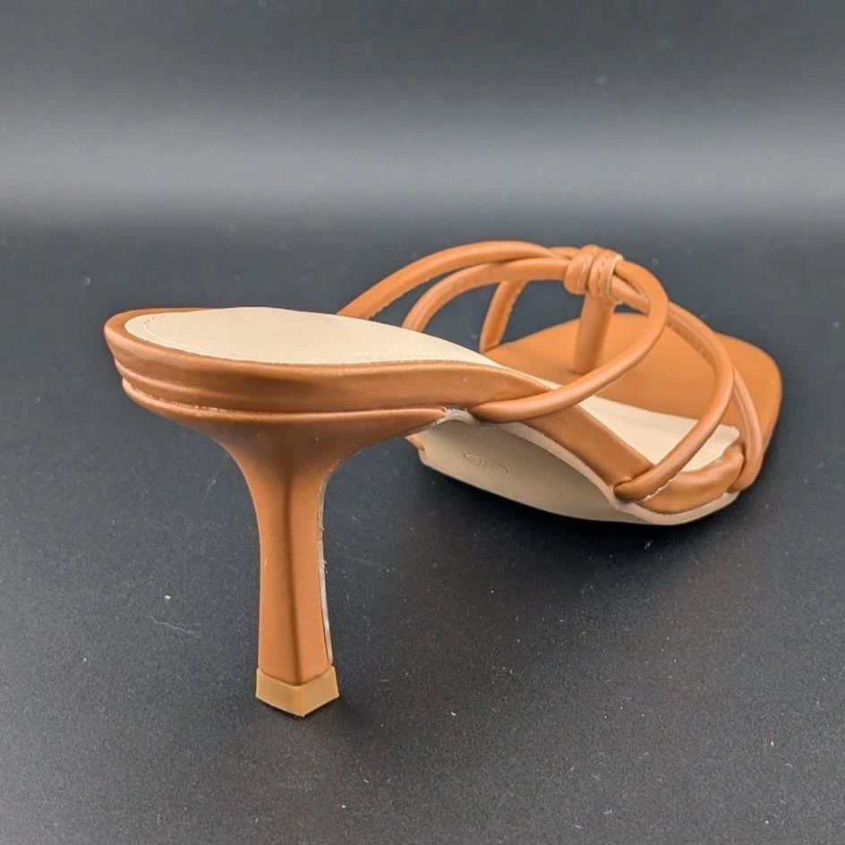 Women's Open Toe Stiletto Mules, Strappy Slingback Flip Flops Sandals SoleComfort.shoes