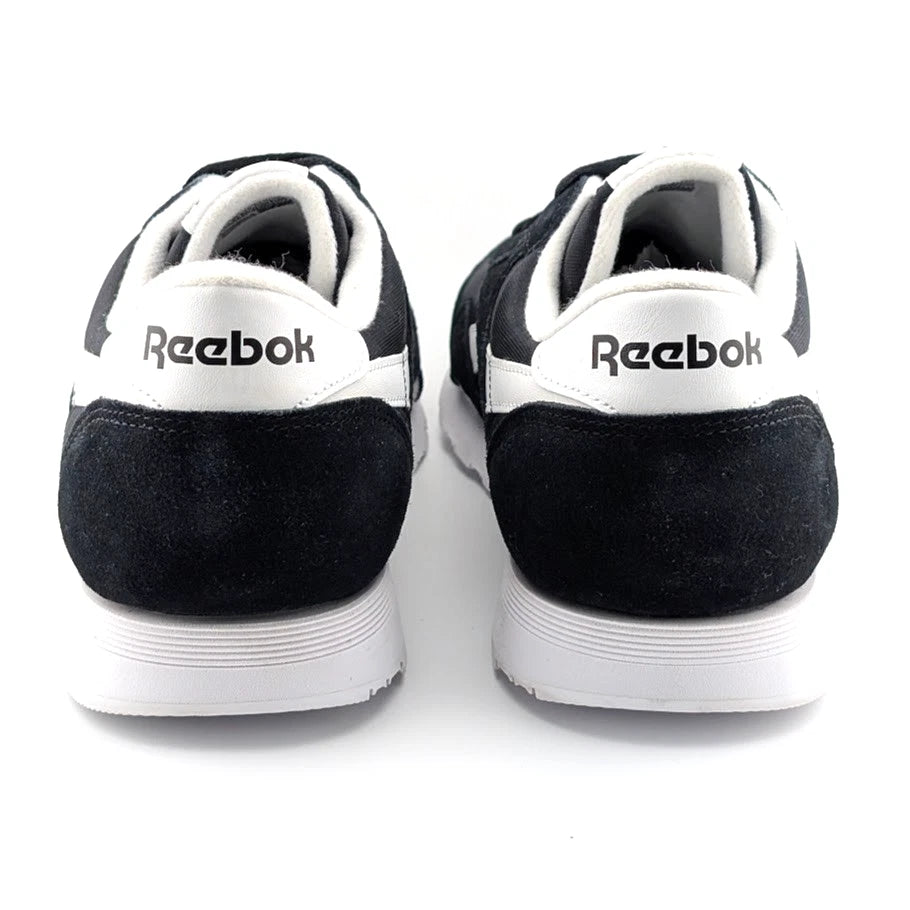 Reebok Mens Size 12 Classic Nylon Black/White Running Shoe FV1592 SoleComfort.shoes