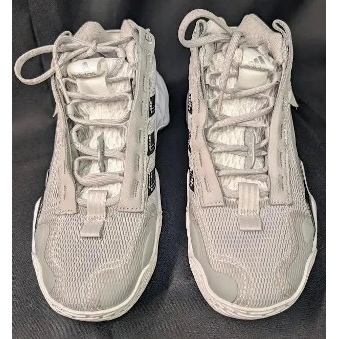 New adidas Womens Exhibit B Mid Basketball Shoes Gray White Black Size 6 / 9.5 / 10 adidas