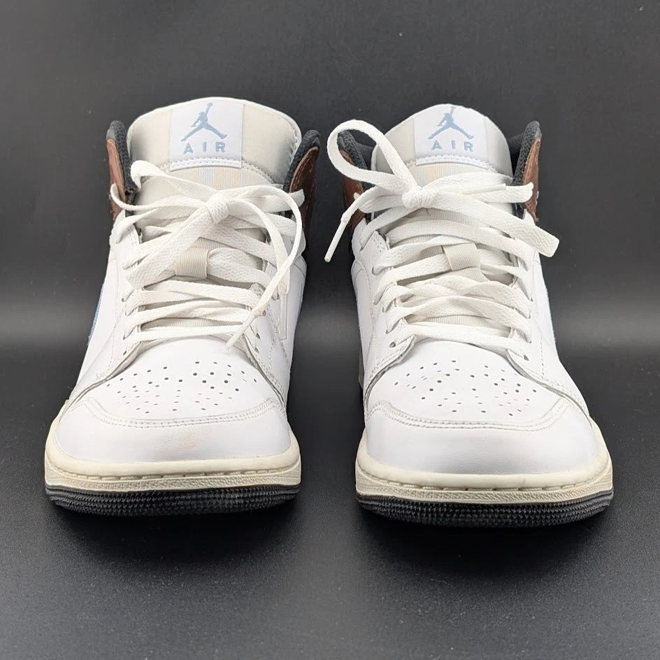 Jordan 1 Retro SE Mid Size 9.5 -Brown Blue Grey FQ7831-142 Sample Shoe SoleComfort.shoes