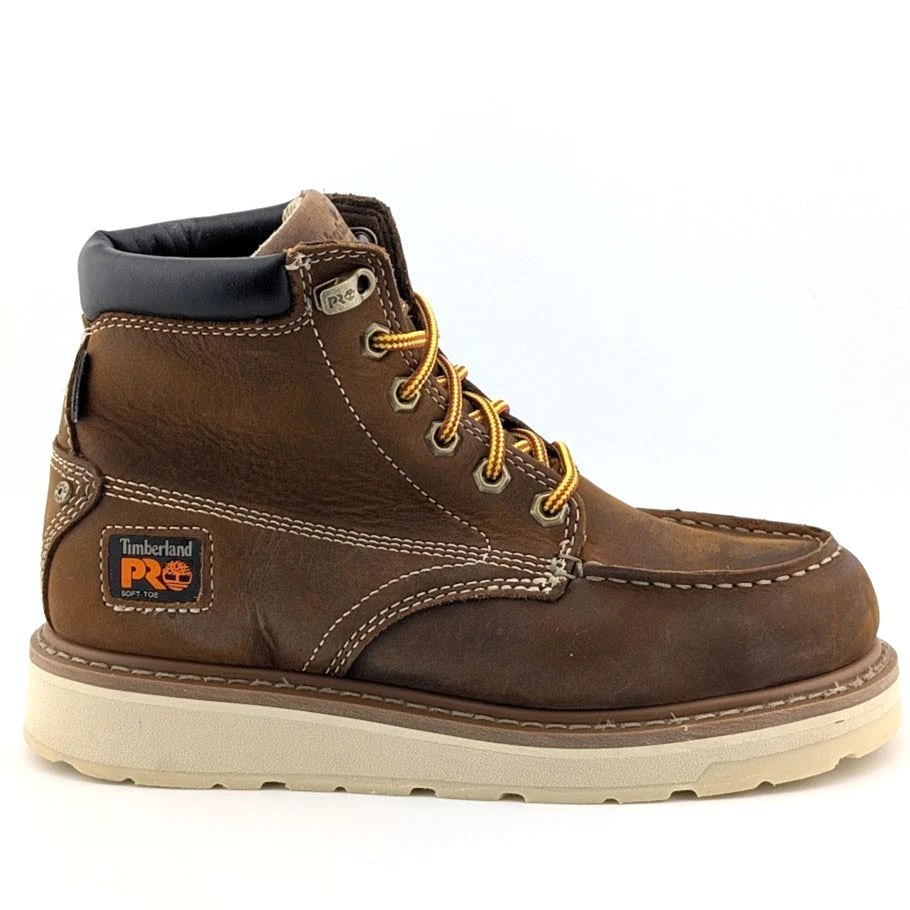 Timberland PRO Men's Size 5.5W GRIDWORKS 6" Brown Waterproof SOFT TOE (EU 37.5) SoleComfort.shoes