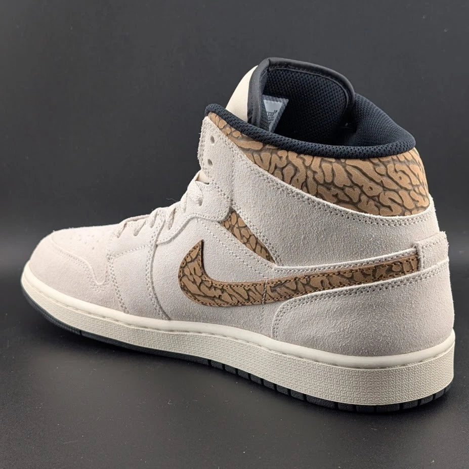 Nike Air Jordan 1 Mid, SE Brown Elephant, Size 12, New in Box SoleComfort.shoes