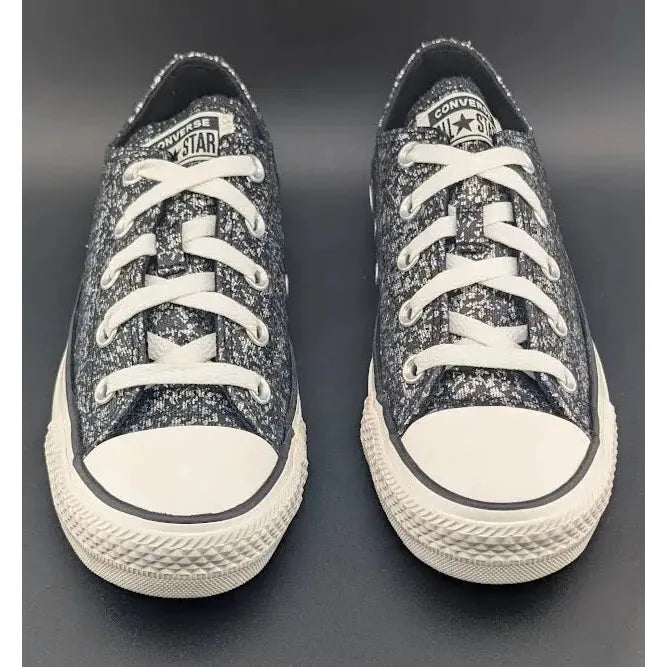 Converse CTAS OX Black Egret Glitter Sneakers Womens Size 6 Shoes A11138C - SoleComfort.shoes
