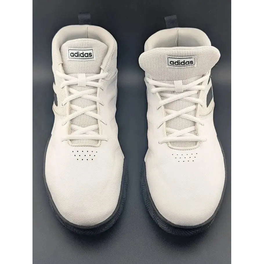 Size 12 - adidas Own The Game White Black Pre-owned Excellent Condition - SoleComfort.shoes