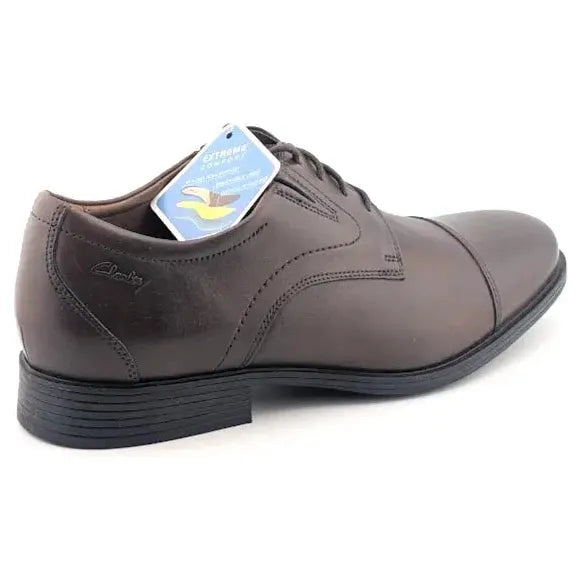Clarks Mens Dress Shoes - Size 12M Mahogany Leather Whiddon Cap Oxford - SoleComfort.shoes