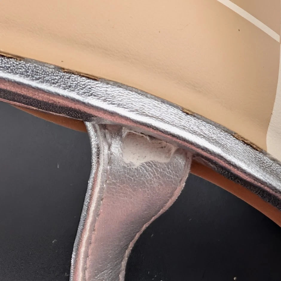 New Women's 8.5 Dolce Vita Kanika Silver Dot Leather Pointed Toe Pump NWOB SoleComfort.shoes