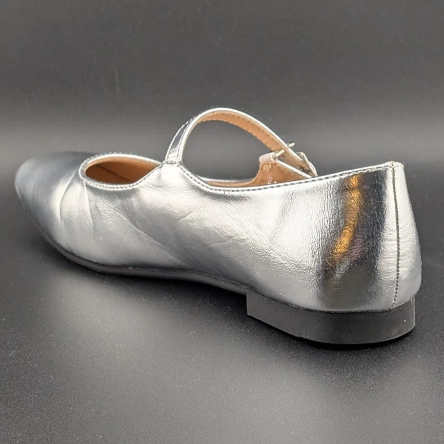 Women's Sz 6 Mary Jane Ballet Flat Heel Ankle Strap Square Toe Pumps Sweet Shoes SoleComfort.shoes