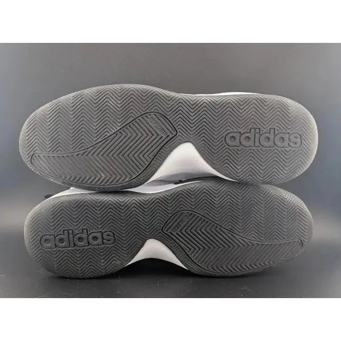 Size 12 - adidas Own The Game White Black Pre-owned Excellent Condition - SoleComfort.shoes