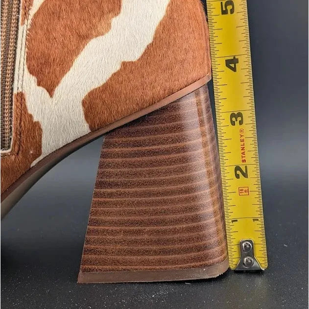 NEW Steve Madden Size 10 Nara-C Real Calf Hair-Mid Calf Chunky Heel Boots Shoes Steve Madden