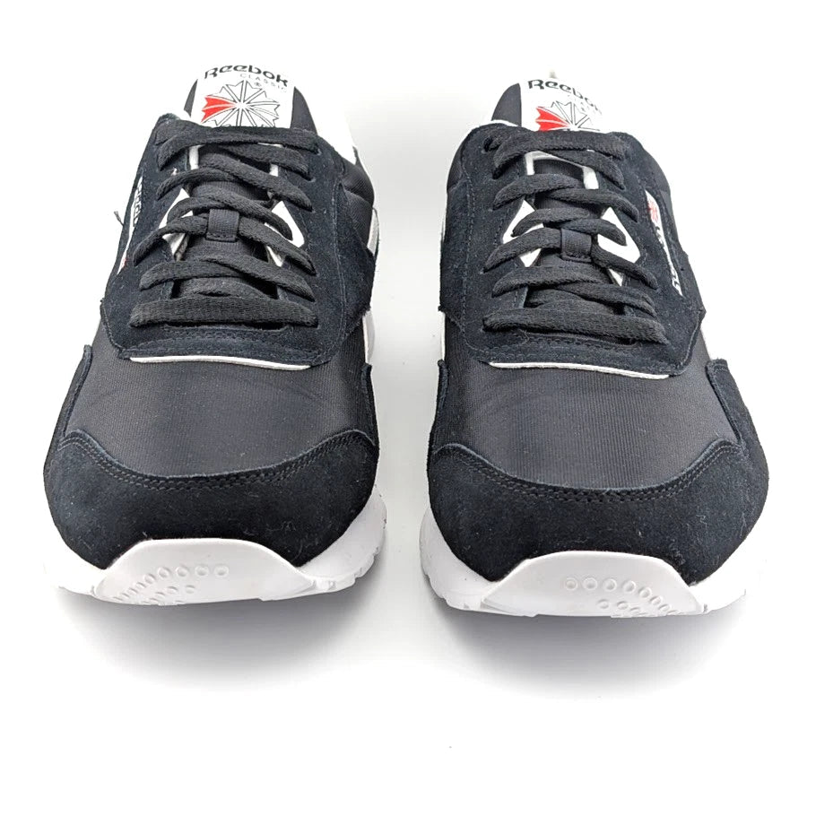 Reebok Mens Size 12 Classic Nylon Black/White Running Shoe FV1592 Reebok