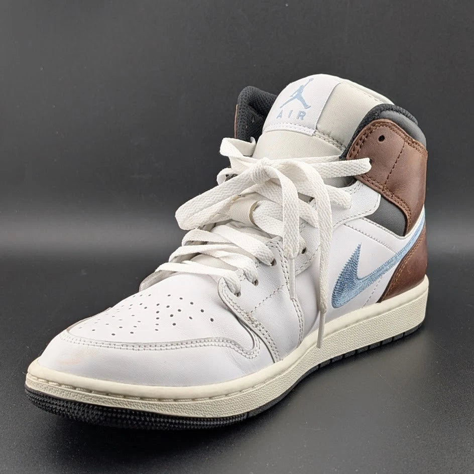 Jordan 1 Retro SE Mid Size 9.5 -Brown Blue Grey FQ7831-142 Sample Shoe SoleComfort.shoes