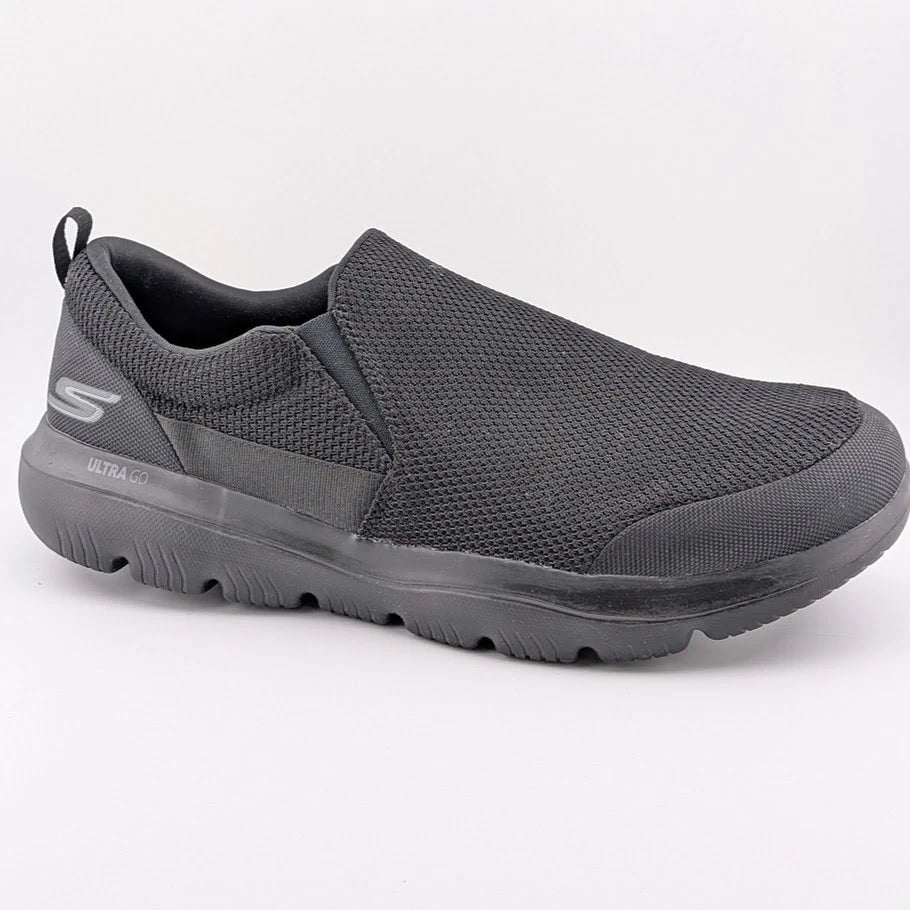 Men's Size 14EW SKECHERS Performance GOWalk Evolution Ultra - Impeccable Black SoleComfort.shoes