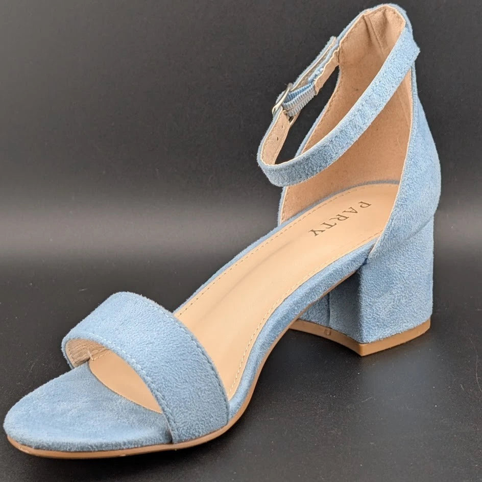 Party Womens Size 5.5 Vianna Light Blue Suede 2" Mid-Heels Wedding Pageant Dance SoleComfort.shoes