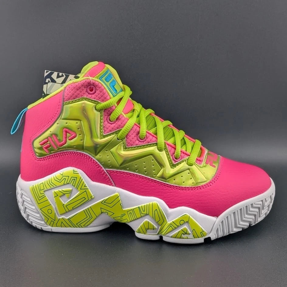 Fila MB Night Walk Girls Shoes Size 5.5 Youth, Color: Pink/Yellow SoleComfort.shoes