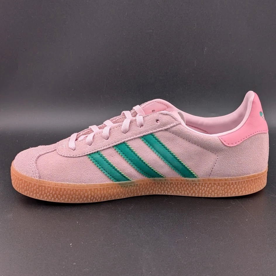 NEW Adidas Gazelle J Youth Size 5/Women's Size 6.5 Clear Pink Court Green JP7128 SoleComfort.shoes
