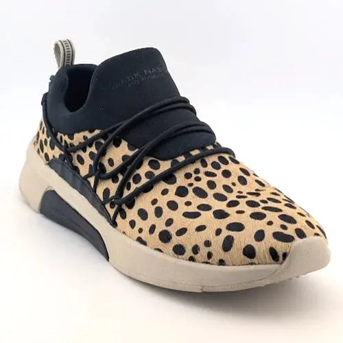 Women's New Mark Nason Paige Leopard Print Calf Hair Sneakers Shoes Size 7.5 M Mark Nason