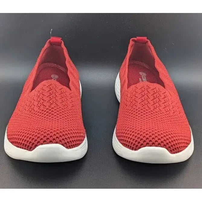 Womens Size 11 Scalloped Slip-on Knit Casual Ballet Flat Walking Sneaker EU 42.5 - SoleComfort.shoes