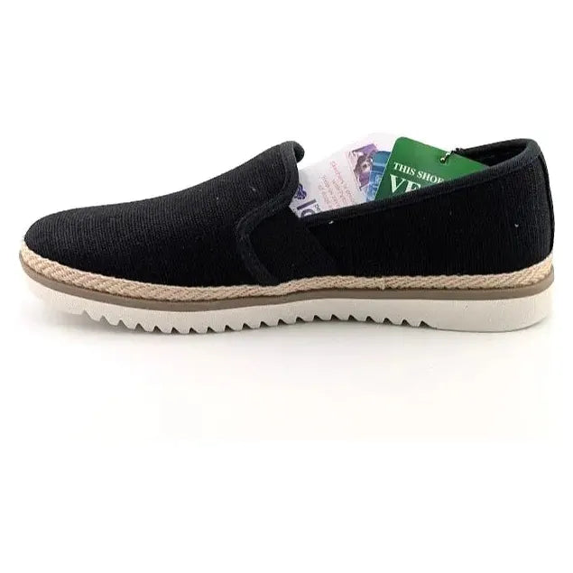SKECHERS WOMEN'S Size 7 FLEXPADRILLE LO BALLET FLAT BLACK Espadrille 114020 Skechers