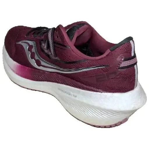 Pre-Owned Women's Saucony Triumph 20 Road Running Trainer Shoes Size 7.5 in Sundown Rose (Burg) New Balance