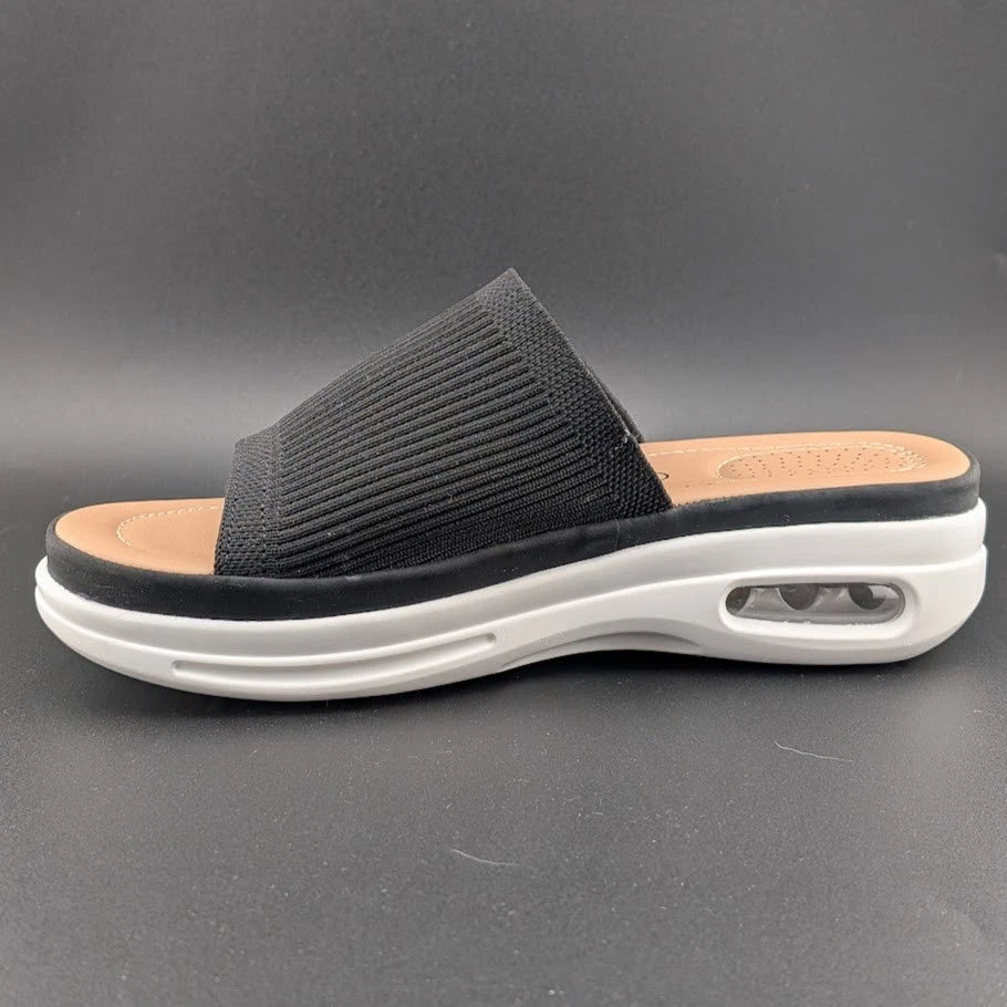 Pre-owned mysoft Women's Size 8 Walking Sandals Air Cushion Elastic Band Platform Shoes mysoft