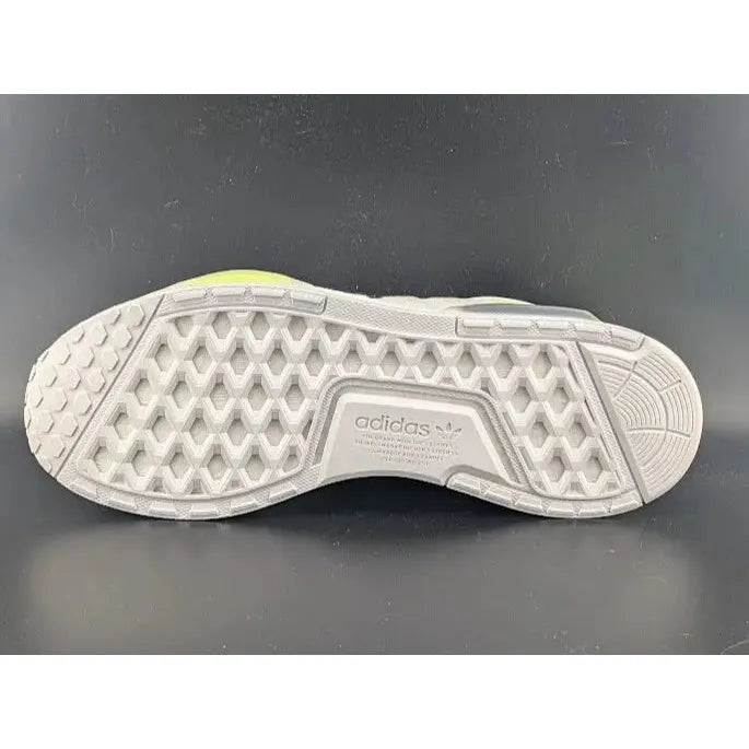 New w/ Defect adidas NMD_R1 V3 White Solar Yellow-HIGHLY REFLECTIVE Size 12 - SoleComfort.shoes