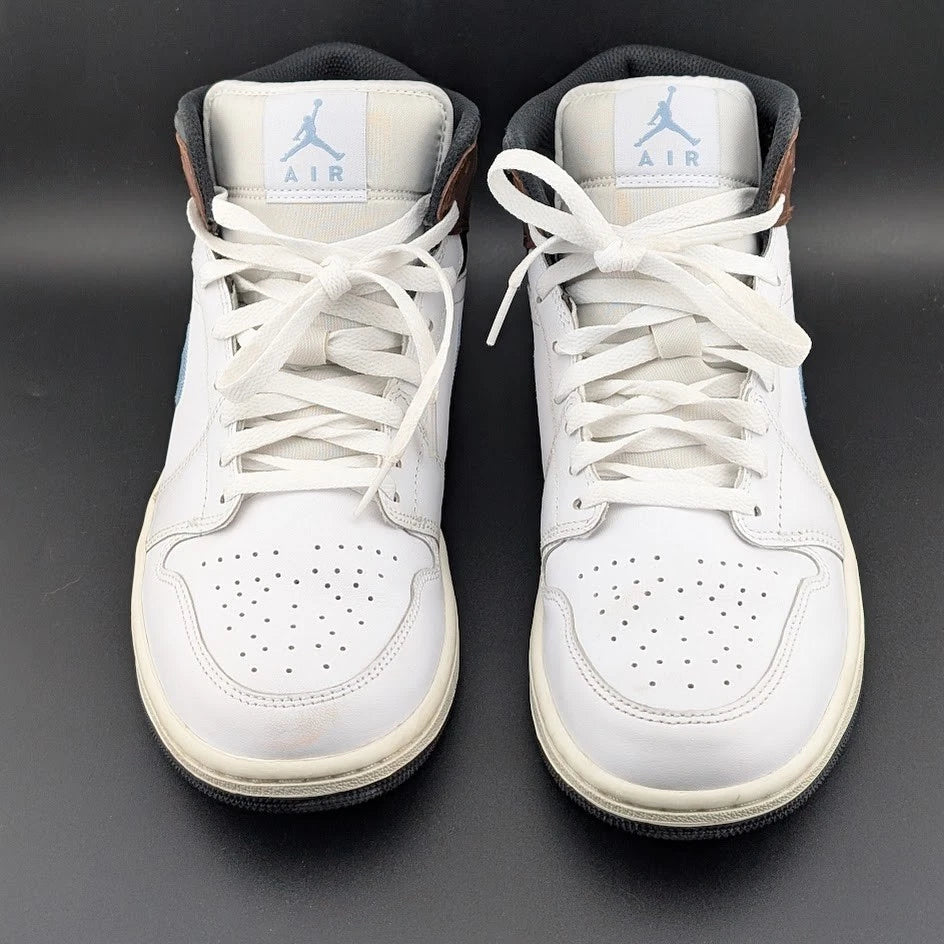 Jordan 1 Retro SE Mid Size 9.5 -Brown Blue Grey FQ7831-142 Sample Shoe SoleComfort.shoes