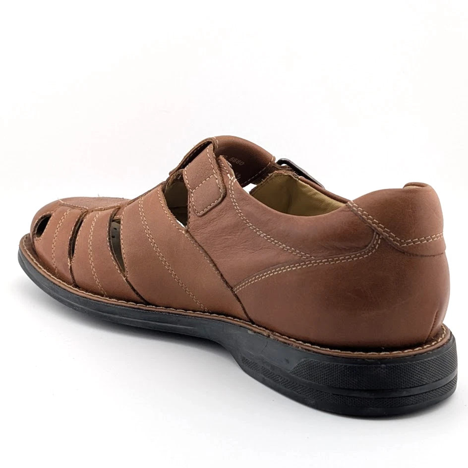 Johnston & Murphy Fisherman Men's size 10.5M Sandal Shoes Brown Leather Outdoor Johnston & Murphy