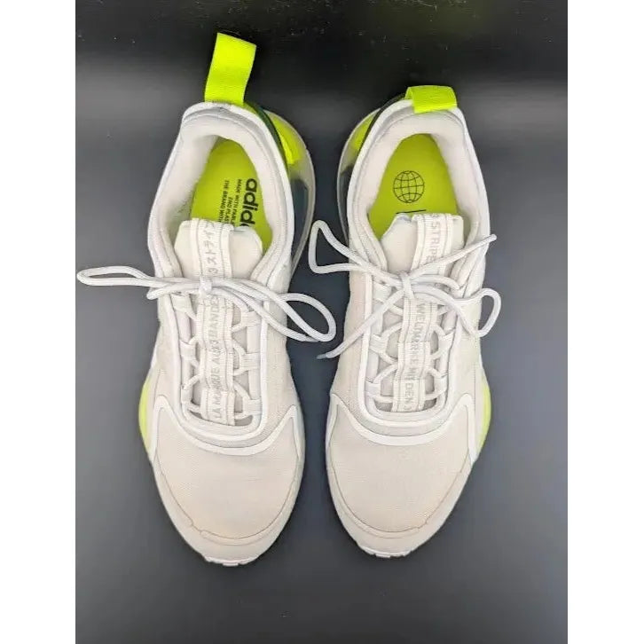 New w/ Defect adidas NMD_R1 V3 White Solar Yellow-HIGHLY REFLECTIVE Size 12 - SoleComfort.shoes