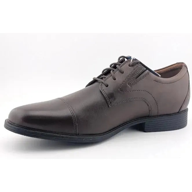 Clarks Mens Dress Shoes - Size 12M Mahogany Leather Whiddon Cap Oxford - SoleComfort.shoes