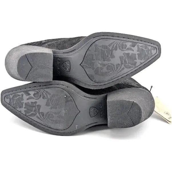 Ariat Women's Size 8 Layla Western Ankle Boots Distressed Black Suede - 10046888 Ariat