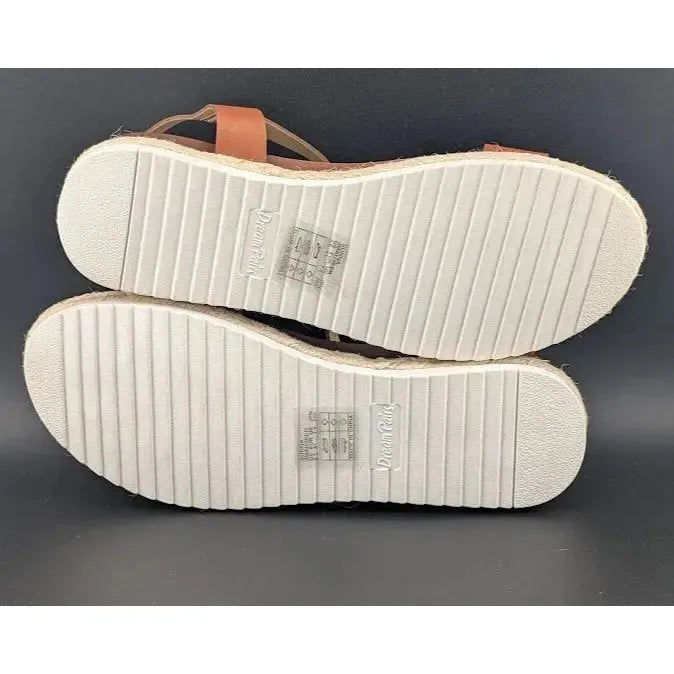 DREAM PAIRS 9.5 Women's Platform Espadrille Wedge Sandals Round Toe Causal Shoes - SoleComfort.shoes