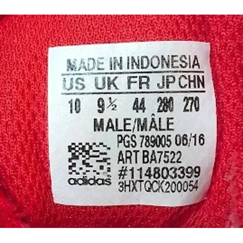 Pre-Owned Men's adidas Energy Cloud WTC Red Size 10 *Reconditioned* adidas