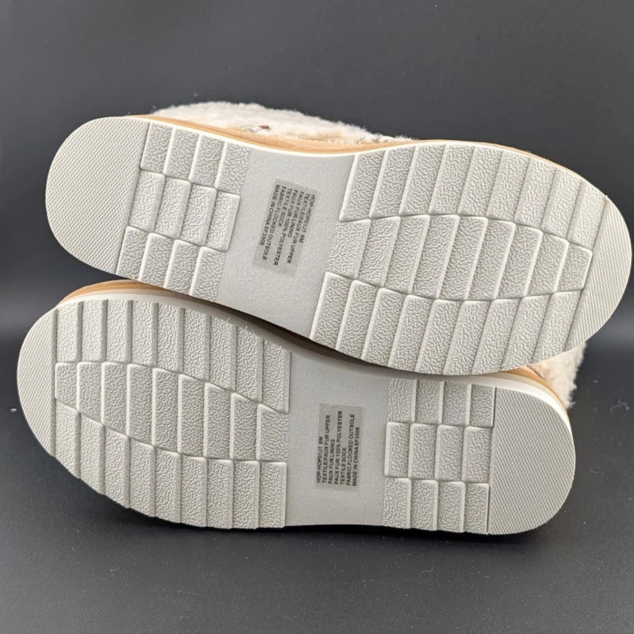 NEW Madden Girl Hop-In Tan Fab Women's Boots Tan Shearling Sizes 5 -6.5 Only SoleComfort.shoes