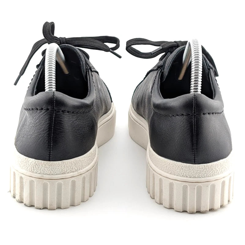 Clarks Women's Size 10W Mayhill Platform Walking Shoe in Black Leather SoleComfort.shoes