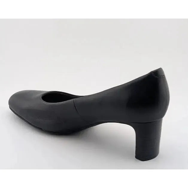 Clark’s Womens Kendall Iris Pump 2-inch Half "Stacked" Heel | Black Size 9.5 M Clarks