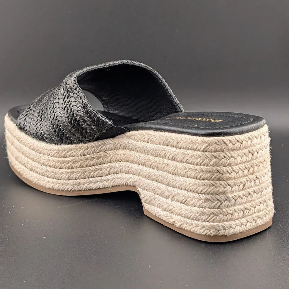 Platform Slip on Espadrille Sandals for Women Sz 6.5 Slides Bohemia Sandals Heel SoleComfort.shoes