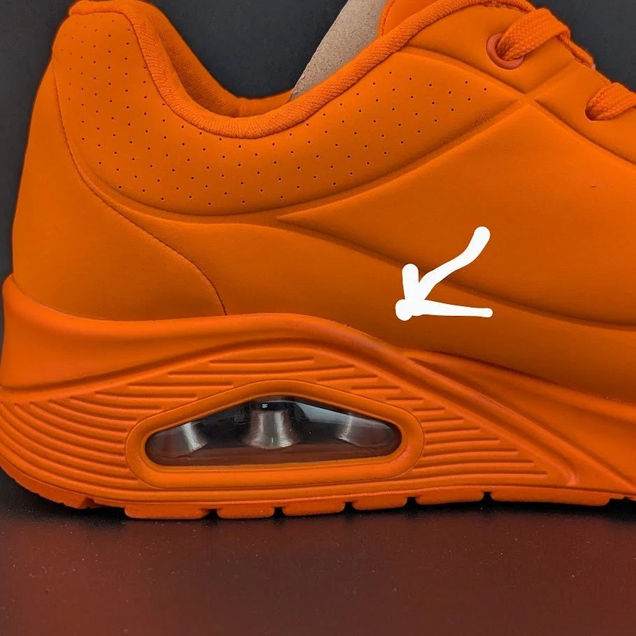 Skechers Womens Size 11 Uno-Night Shades Sneaker Shoes Neon Orange *FOOTBALL FAN Skechers