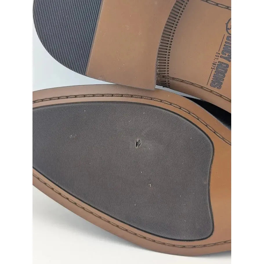 Stacy Adams Kaylor Moc Toe Bit Slip-On Loafers - Men's Size 8.5W Black Leather - SoleComfort.shoes