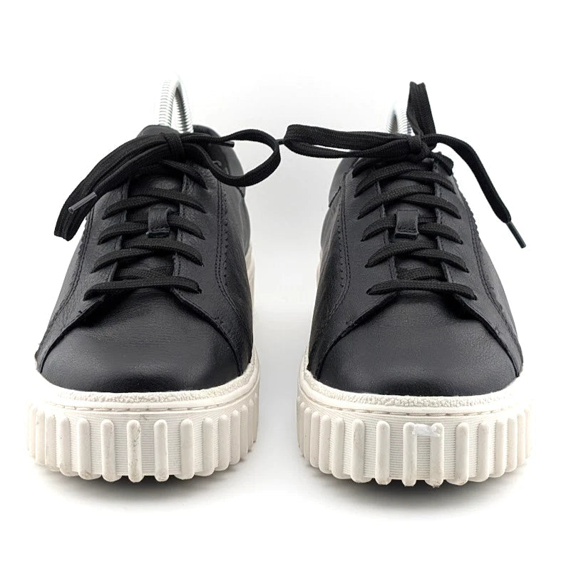 Clarks Women's Size 10W Mayhill Platform Walking Shoe in Black Leather Clarks