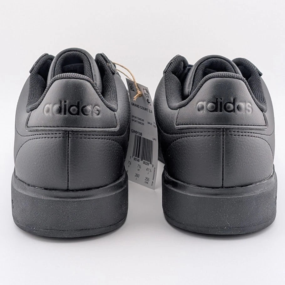 Adidas Men's Grand Court 2.0 Casual Sneakers Black/Black GW9198 Multiple Sizes SoleComfort.shoes