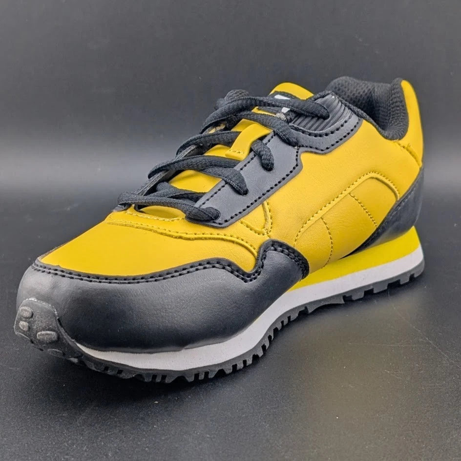 Size 2 FILA Kids Unisex Cress Color Block Sneakers Lemon/White/Black Fila