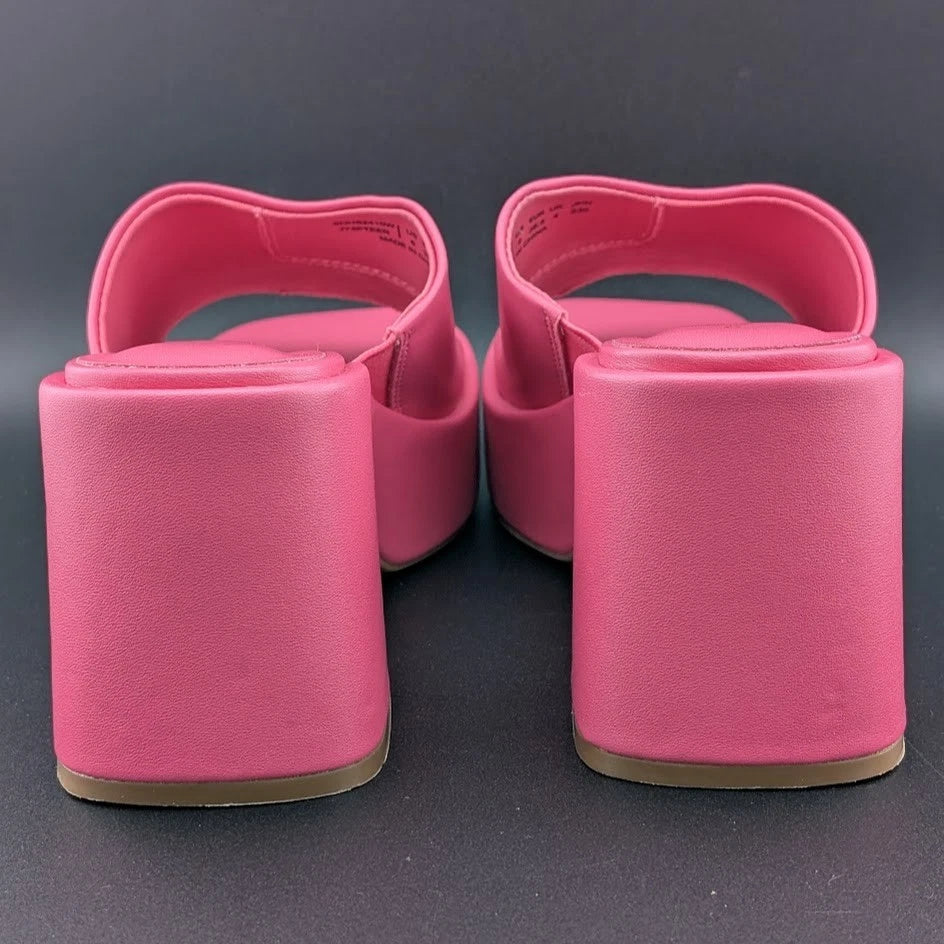 DREAM PAIRS Size 6 Women's Platform Heels Open Toe Slip On for Women High Chunky SoleComfort.shoes