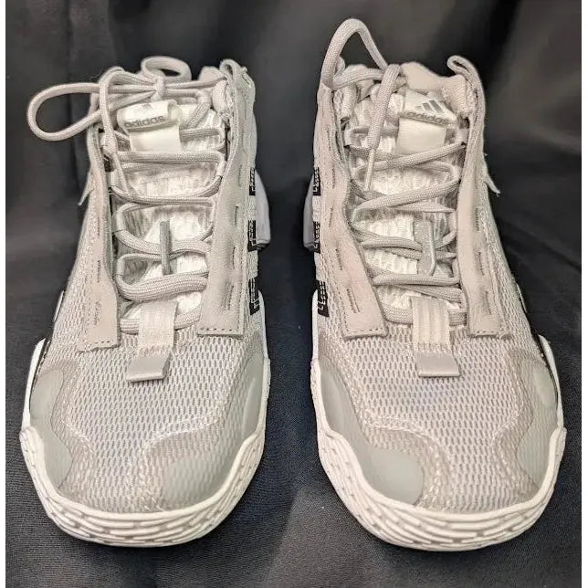 New adidas Womens Exhibit B Mid Basketball Shoes Gray White Black Size 6 / 9.5 / 10 adidas