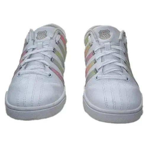 Pre-Owned K-Swiss Women's Court Pro II CMF White Rainbow Athletic Sneakers Womens Size 9.5 K-Swiss